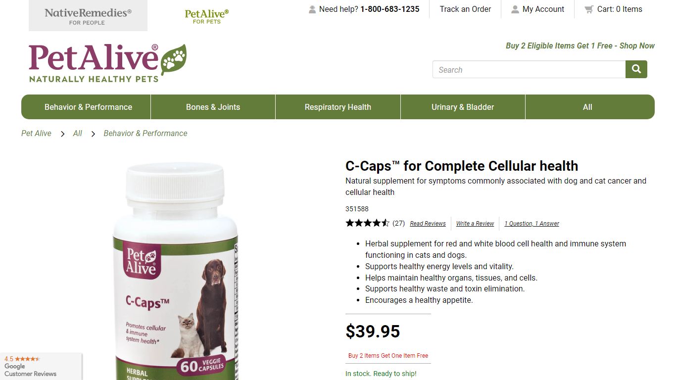 C-Caps™ for Complete Cellular health - Native Remedies